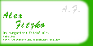 alex fitzko business card