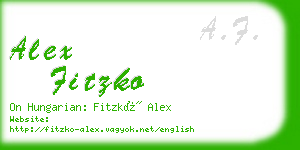 alex fitzko business card